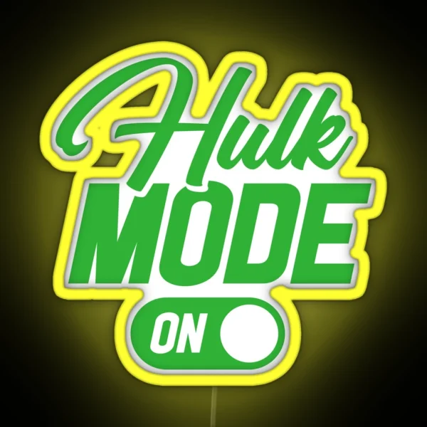 HULK MODE ON RGB Neon Sign