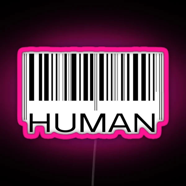 HUMAN BARCODE RGB Neon Sign