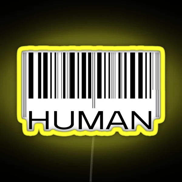 HUMAN BARCODE RGB Neon Sign