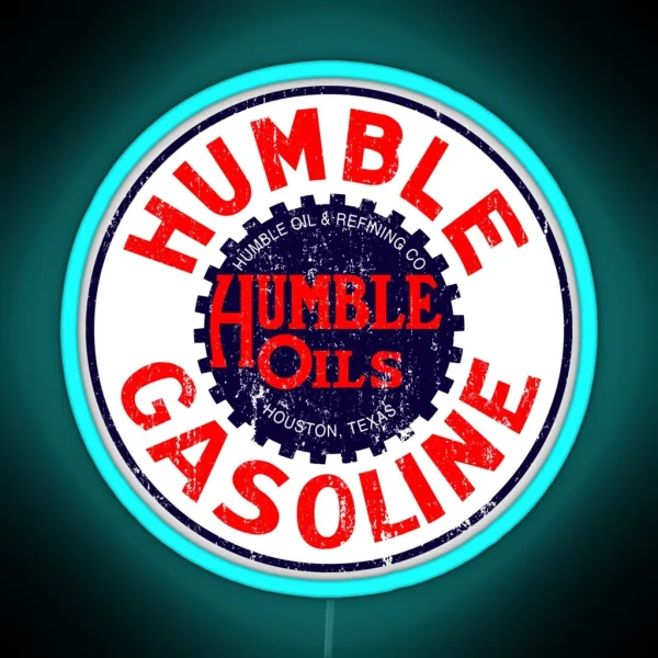 Humble Gasoline RGB Neon Sign