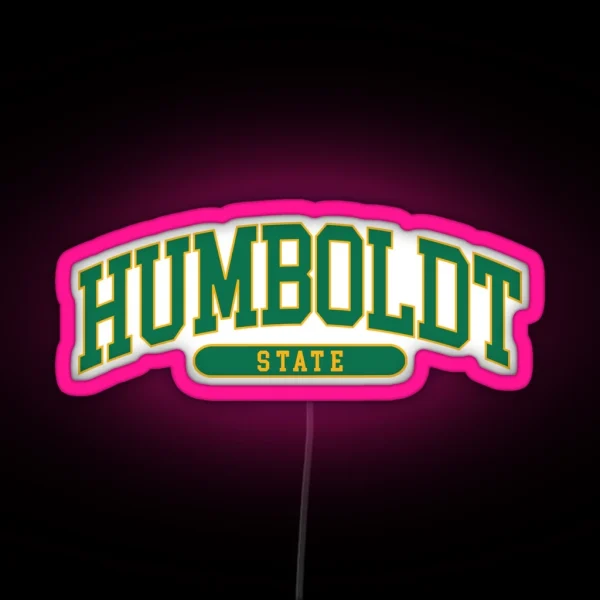 Humboldt College Font Curved RGB Neon Sign