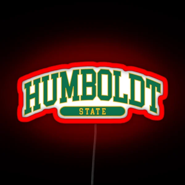 Humboldt College Font Curved RGB Neon Sign