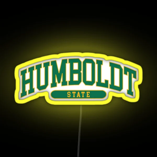 Humboldt College Font Curved RGB Neon Sign