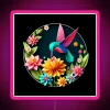 Hummingbird Netting On A Flower RGB Neon Sign - Image 6