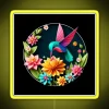 Hummingbird Netting On A Flower RGB Neon Sign - Image 5