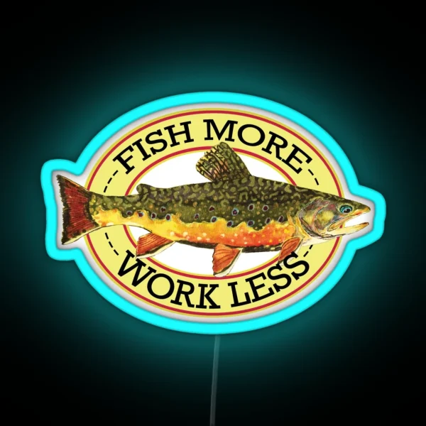 Humorous Fishing RGB Neon Sign