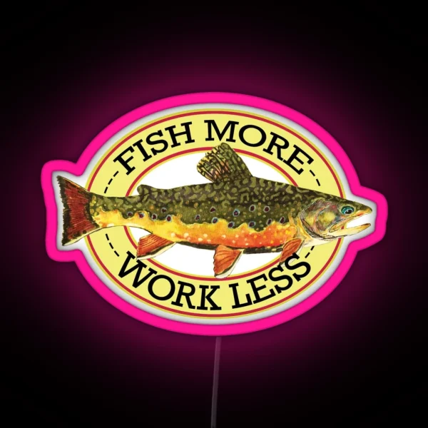 Humorous Fishing RGB Neon Sign