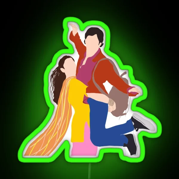 Humpty Sharma Ki Dulhania Poster Cartoon RGB Neon Sign