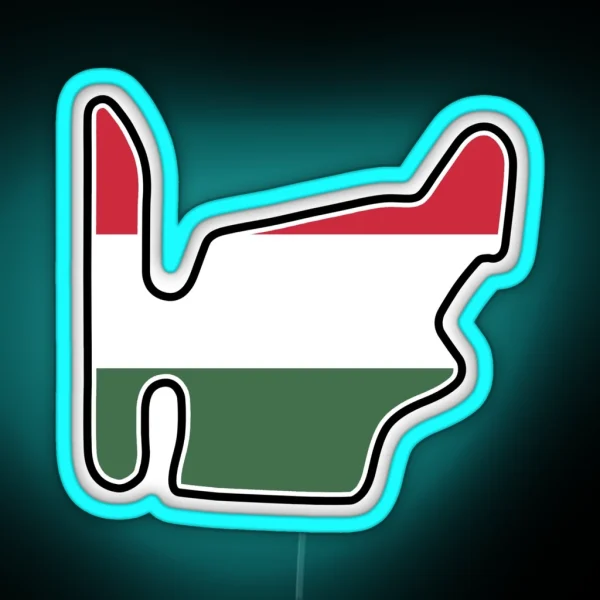 Hungaroring Flag RGB Neon Sign