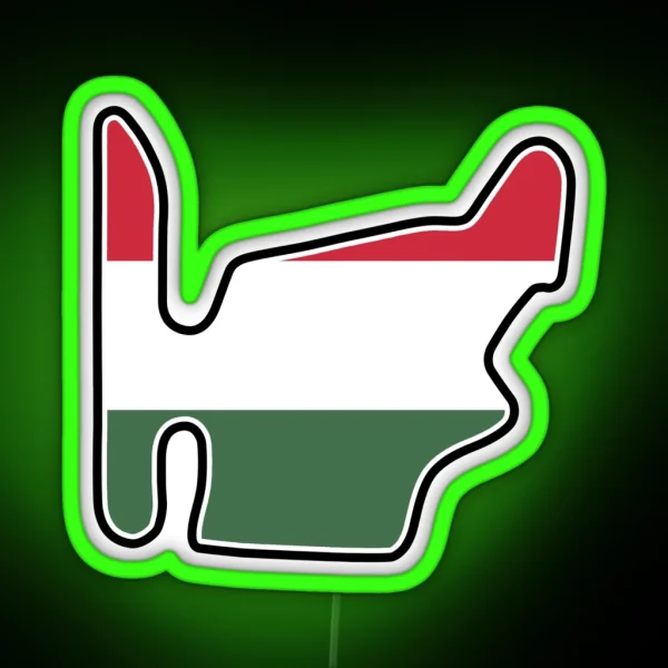 Hungaroring Flag RGB Neon Sign