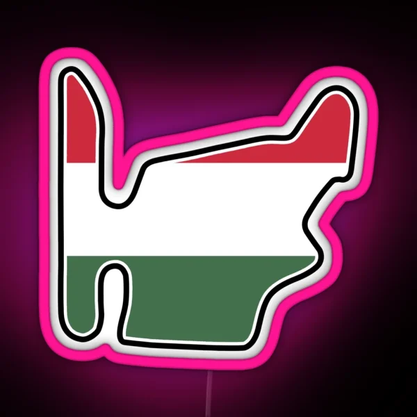 Hungaroring Flag RGB Neon Sign