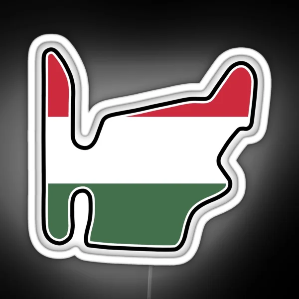 Hungaroring Flag RGB Neon Sign