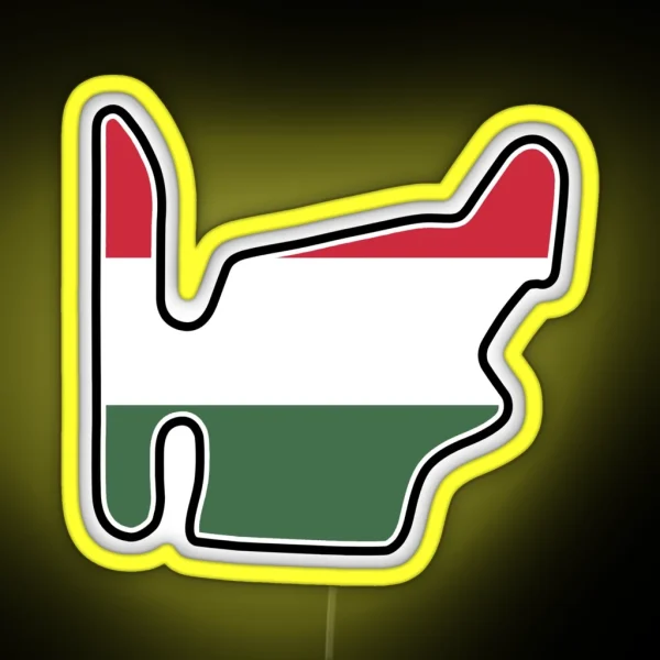 Hungaroring Flag RGB Neon Sign