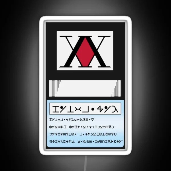 Hunter Card Manga RGB Neon Sign