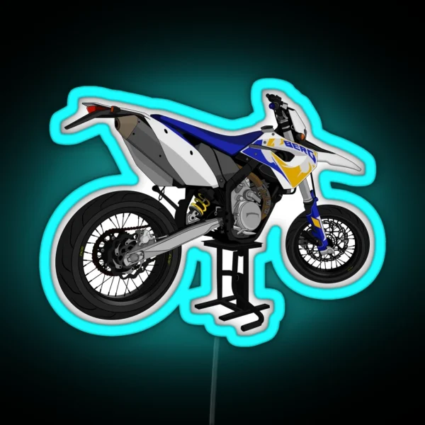 Husaberg Supermoto Motorcycle And Bikelife RGB Neon Sign