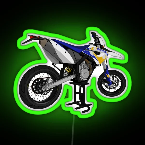 Husaberg Supermoto Motorcycle And Bikelife RGB Neon Sign