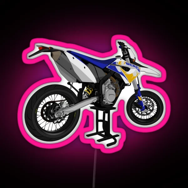 Husaberg Supermoto Motorcycle And Bikelife RGB Neon Sign