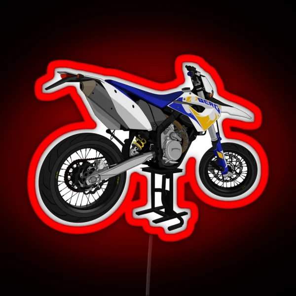 Husaberg Supermoto Motorcycle And Bikelife RGB Neon Sign
