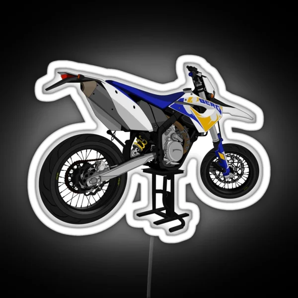 Husaberg Supermoto Motorcycle And Bikelife RGB Neon Sign
