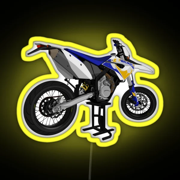 Husaberg Supermoto Motorcycle And Bikelife RGB Neon Sign