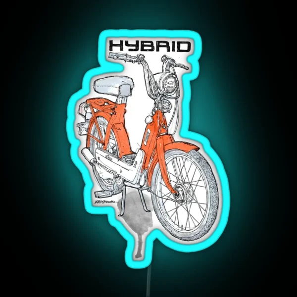 Hybrid Ciclomotori Moped RGB Neon Sign