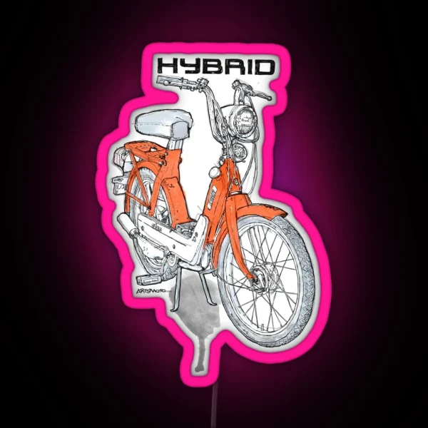 Hybrid Ciclomotori Moped RGB Neon Sign