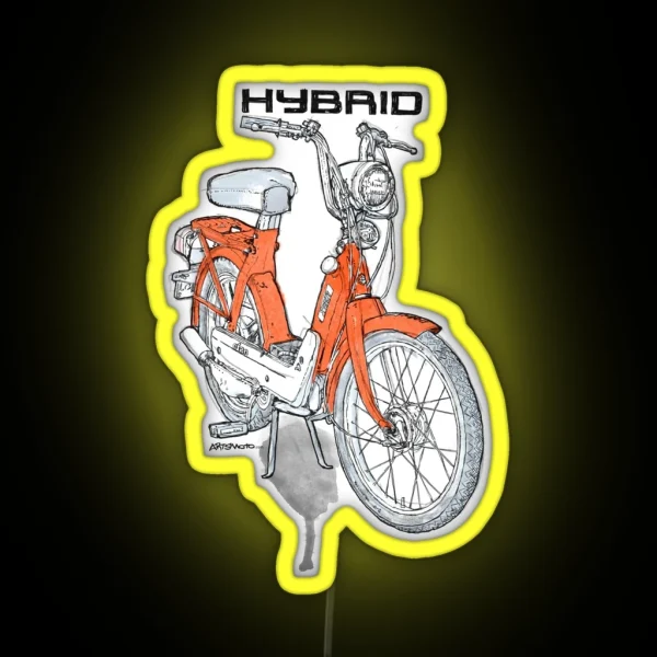 Hybrid Ciclomotori Moped RGB Neon Sign