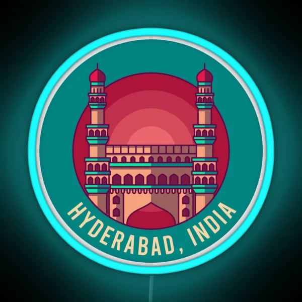 Hyderabad India RGB Neon Sign