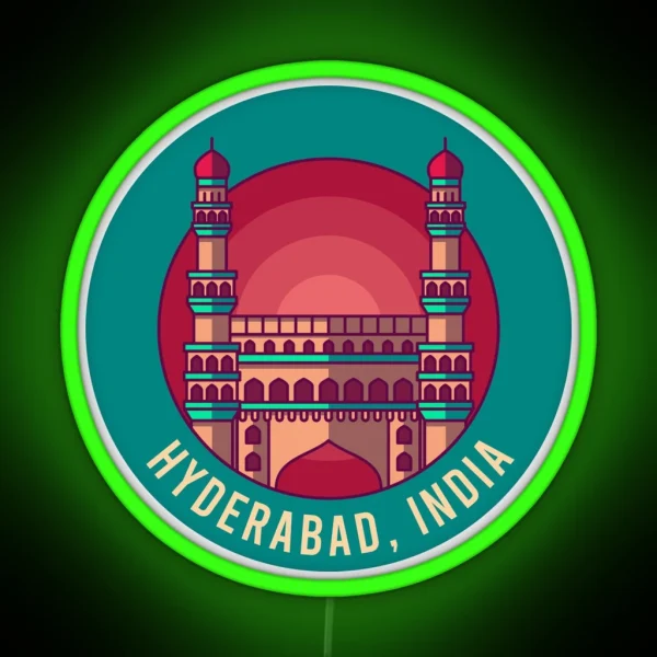 Hyderabad India RGB Neon Sign