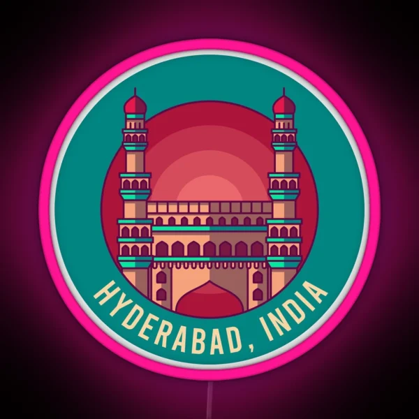 Hyderabad India RGB Neon Sign