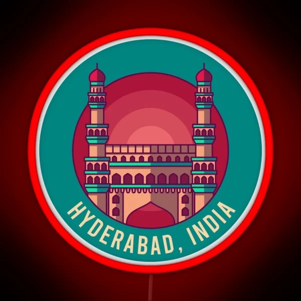 Hyderabad India RGB Neon Sign