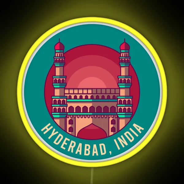 Hyderabad India RGB Neon Sign