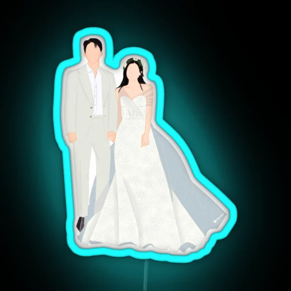 Hyun Bin And Seo Ye Jin Wedding RGB Neon Sign