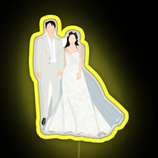 Hyun Bin And Seo Ye Jin Wedding RGB Neon Sign