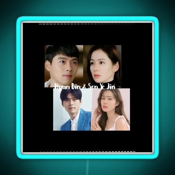 Hyun Bin And Son Ye Jin RGB Neon Sign