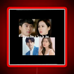 Hyun Bin And Son Ye Jin RGB Neon Sign