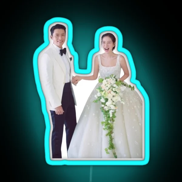 Hyun Bin And Son Ye Jin Wedding RGB Neon Sign