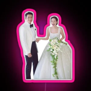 Hyun Bin And Son Ye Jin Wedding RGB Neon Sign