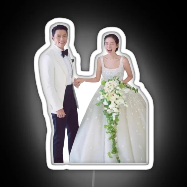 Hyun Bin And Son Ye Jin Wedding RGB Neon Sign