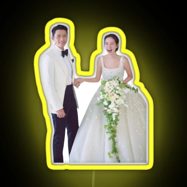 Hyun Bin And Son Ye Jin Wedding RGB Neon Sign