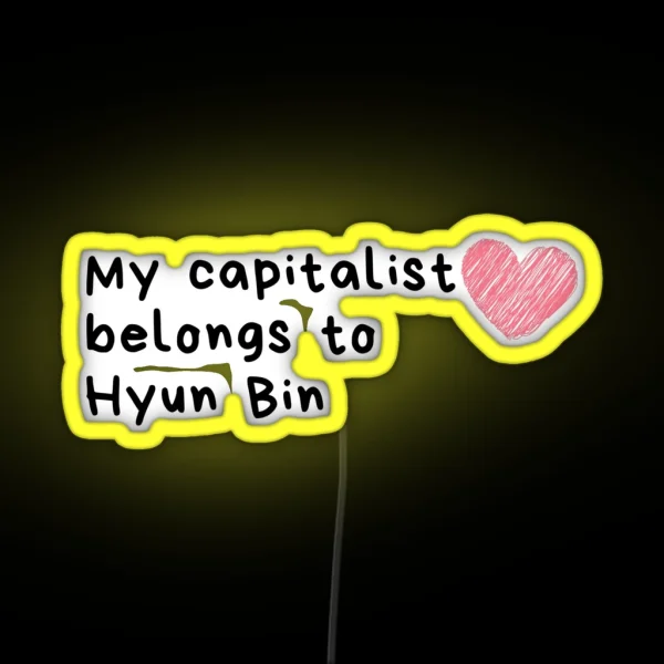 Hyun Bin Is Love RGB Neon Sign