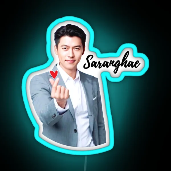 Hyun Bin Saranghae RGB Neon Sign
