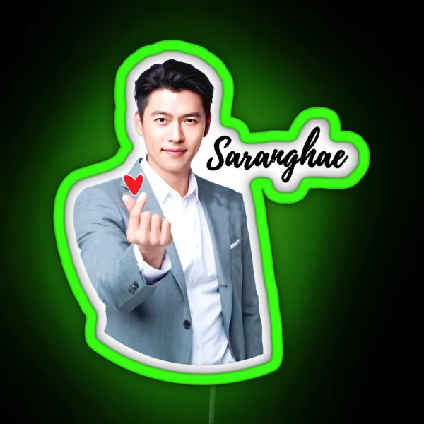 Hyun Bin Saranghae RGB Neon Sign