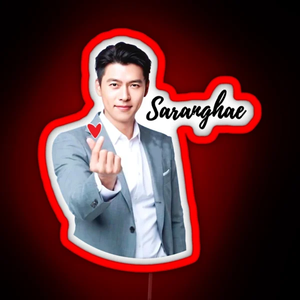 Hyun Bin Saranghae RGB Neon Sign