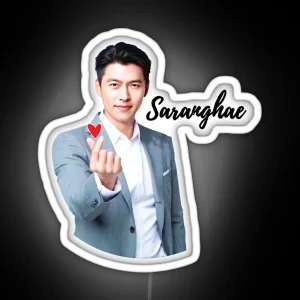Hyun Bin Saranghae RGB Neon Sign