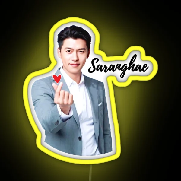 Hyun Bin Saranghae RGB Neon Sign