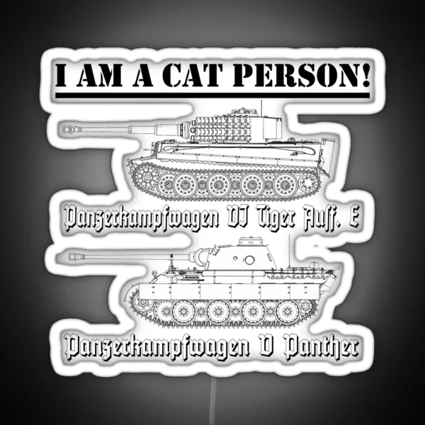 I Am A Cat Person TANKS RGB Neon Sign