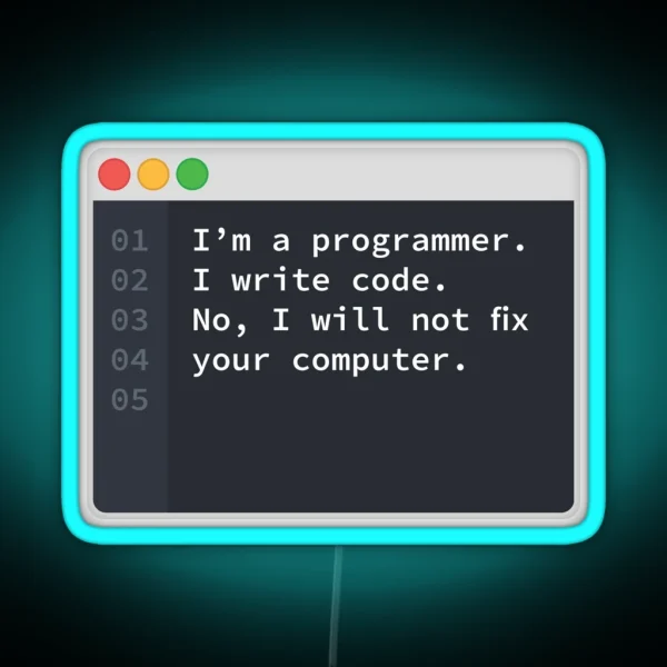 I Am A Programmer RGB Neon Sign