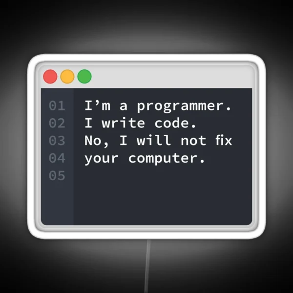 I Am A Programmer RGB Neon Sign