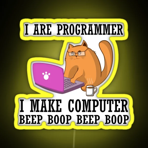 I Are Programmer Gift Idea RGB Neon Sign